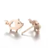 Wholesale PVD Coated 18K Gold Real Gold Plated Animal 304 Stainless Steel Simple Style Waterproof Non Tarnish Ear Studs