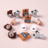 Wholesale 3D coffee cup silicone beads jewelry children's handmade DIY beads