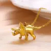 Wholesale Jewelry Cute Hip-Hop Dinosaur Titanium Steel Plating Pendant Necklace