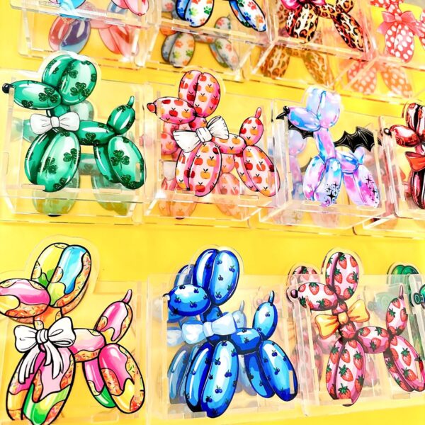 Wholesale New Balloon Dog Acrylic Pen Holder/Box - Popular Cross-Border TK US Region Stationery Storage and Decoration DIY with 10cm