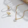 Wholesale PVD Coated Real Gold Plated 18K Gold Butterfly 304 Stainless Steel Waterproof Non Tarnish 304 Stainless Steel Necklace