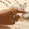 Wholesale PVD Coated Real Gold Plated 18K Gold Circle Heart Shape Snake 304 Stainless Steel Retro Waterproof Non Tarnish Open Rings