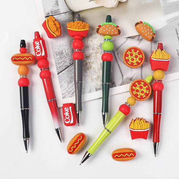 Wholesale 3D French Fry Silicone Beads Straight Hole DIY Beads