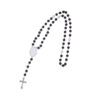 Wholesale Heat Transfer Rosary Beaded Necklace Cross Border Bead Necklace Heat Transfer Cross Metal Pendant