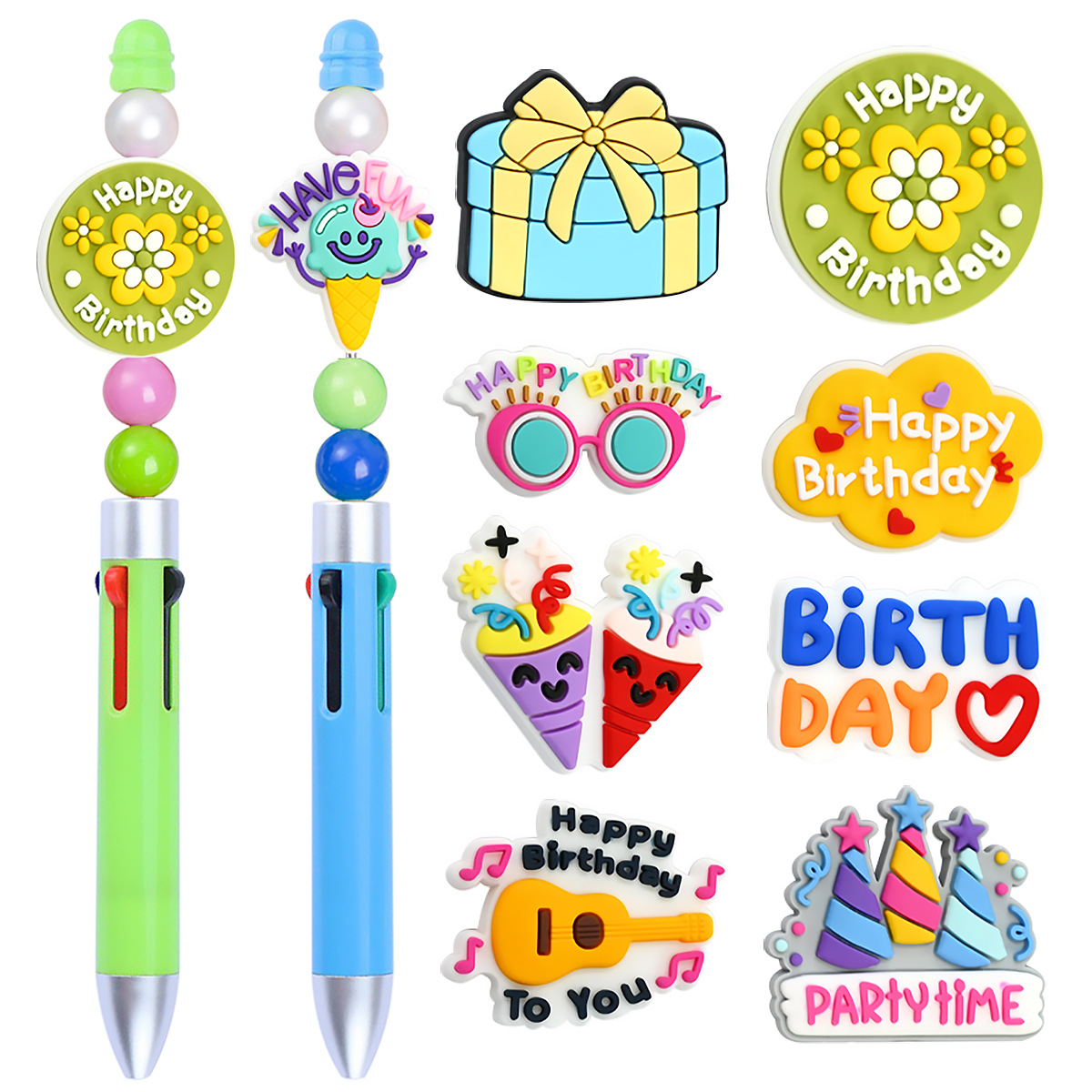 Wholesale Phrases series pen aessories decorations cartoon beads