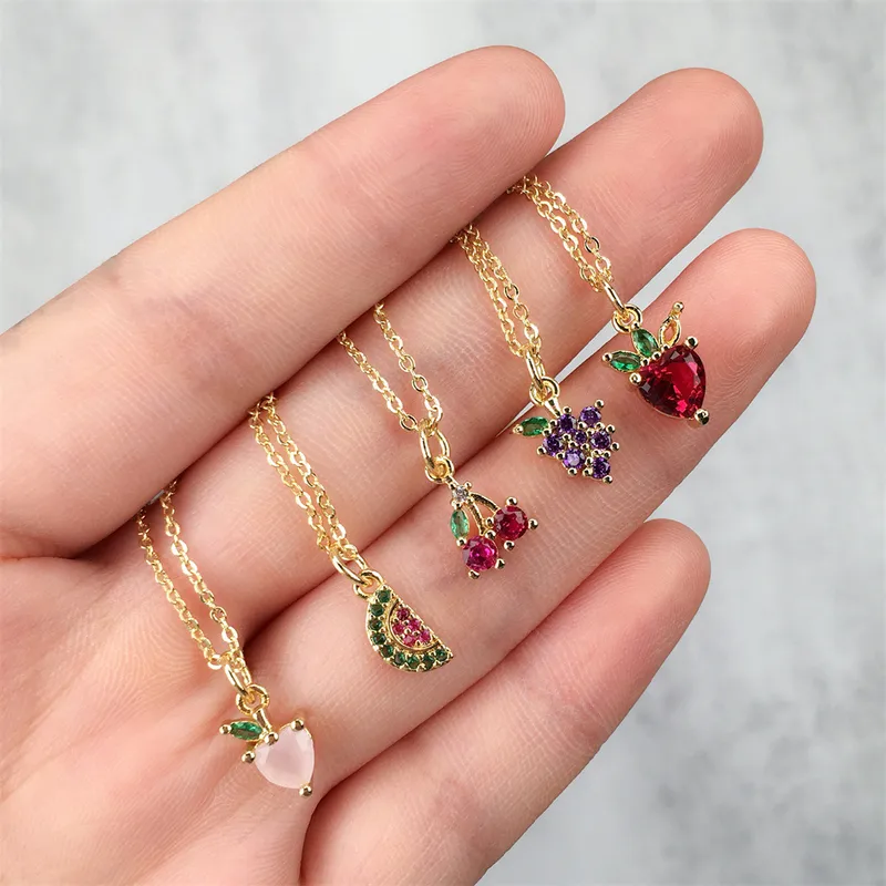 Wholesale Copper Fruit Copper Necklaces