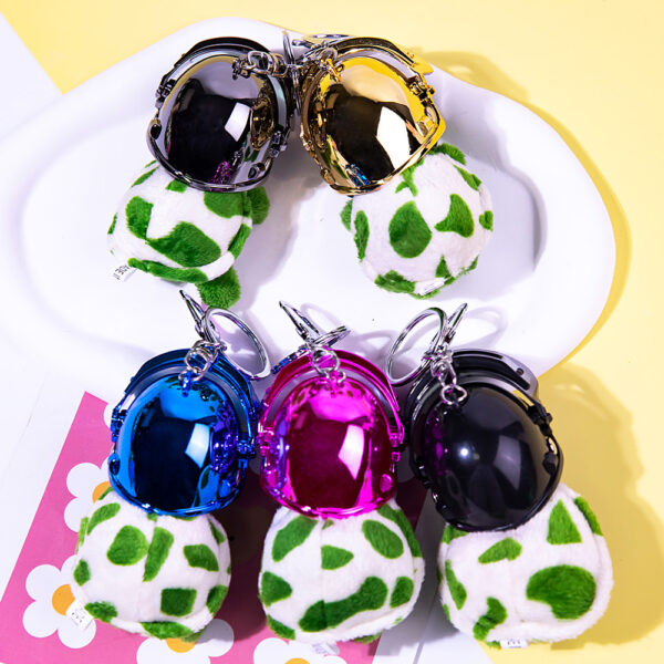 Wholesale Internet Celebrous TikTok Level 3 Helmet Wearing Turtle Keychain Pendant Cute Plush Turtle Luggage Doll Machine Gift