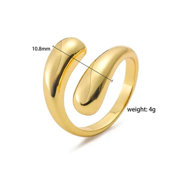 Wholesale Retro French Style Simple Style Daisy Copper 18k Gold Plated Open Rings In Bulk