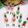 Wholesale Christmas Series Nutcracker Soldier Private Soldier Earrings