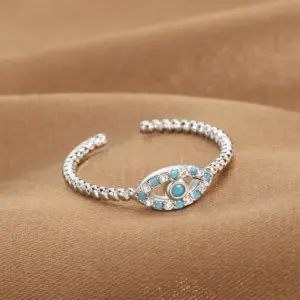 Q-J075 White Gold Color / Adjustable Opening