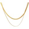 Wholesale European and American Double Layer Stacked Snake Bone Chain Necklace Women's Light Luxury High-end Sense Personalized Spice Girl All-match Blade Clavossin Chain
