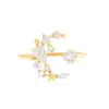 Wholesale Copper Geometric Zircon Open Rings
