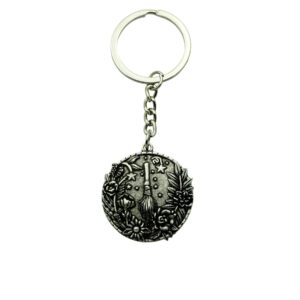 Wholesale Fantasy Magic Witch Broom Key Chain Vintage Pendant Key Ring Fashion Gift for Men and Women