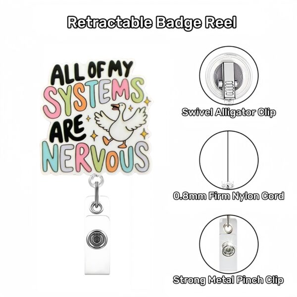 oly-cf4ef4d75deeb0cc84b4d60c48ea3576 Wholesale Cross-border hot-selling glitter white acrylic creative graphic certificate badge work card easy-to-pull buckle retractable badge holder