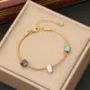 Wholesale PVD Coated 18K Gold Real Gold Plated Devil'S Eye Heart Shape Stainless Steel Retro Commute Waterproof Non Tarnish 304 Stainless Steel Bracelets