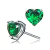 Wholesale Fashion Heart-shaped Zircon Simple Heart-shaped Copper Earrings