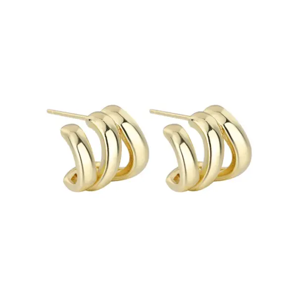 Wholesale 1 Pair Elegant Solid Color Plating Copper Ear Studs