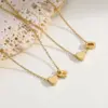 Wholesale Stainless Steel 18K Gold Plated Heart Letter Pendants Necklace Women's Casual Cute Style Jewelry All Seasons Versatile Accessory