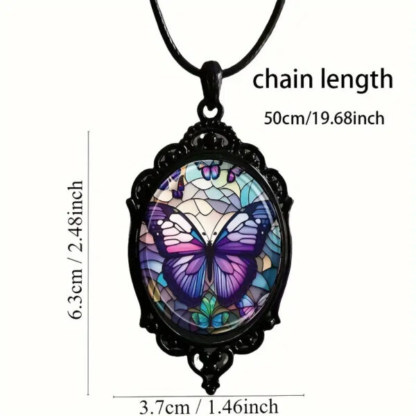 Wholesale Stunning Butterfly Pendant Necklace-Vibrant Purple Shades Exquisite Pattern Jewelry