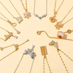 Elegant Bohemian Style Titanium Steel And Copper Necklace For Women Creative Versatile Heart Design Fashion Collarbone Chain Jewelry Accessory