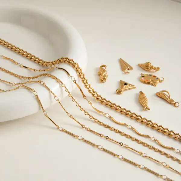 PVD Coated Real Gold Plated Geometric 316 Stainless Steel Simple Style Commute Waterproof Non Tarnish 316 Stainless Steel Chain Necklace