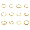 Wholesale Fashion Letter Constellation Titanium Steel Gold Plated Open Ring