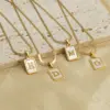 Wholesale PVD Coated 18K Gold Plated Letter Stainless Steel Casual French Style Waterproof Non Tarnish 304 Stainless Steel Pendant Necklace