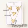 Wholesale Jewelry Casual Basic Vacation Pentagram Heart Shape Simple 304 Stainless Steel 18K Gold Plated Handmade Polishing Plating Jewelry Set