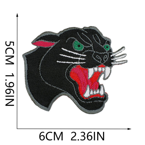 Wholesale Black Panther Woven Label Cloth Patch for Clothing Decoration Cherry Woven Label Ironing Skull Patch Patch Bag Ghost Hand Collar Label