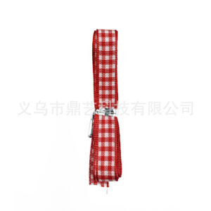 1m white and red ribbon