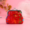 Wholesale PU small flower sequin buckle coin purse