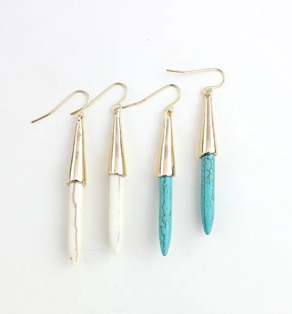 Wholesale 1 Pair Vacation Color Block Alloy Turquoise Women's Drop Earrings