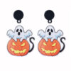 oly-cf9c212576c8b92c59bd4e76a4dfeef4 Wholesale European and American Halloween Series Acrylic Earrings Ghost Pumpkin Cartoon Bat Pumpkin Personalized Party Earrings