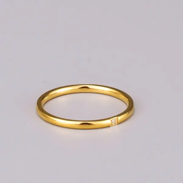 Wholesale PVD Coated Real Gold Plated 18K Gold Heart 304 Stainless Steel Titanium Steel Fashion Waterproof Non Tarnish