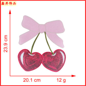 Heated melt glue*red pink*cherry*sequin*24*20cm