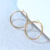 Simple Style Circle Stainless Steel Plating Earrings 1 Pair