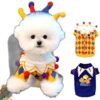 Wholesale Dog Cute Funny Crazy Circus Clown Sweater Halloween Cat suit Pet Dog Spring Autumn Winter Clothes