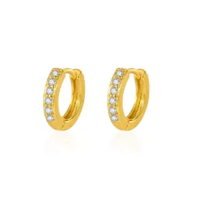White Diamond Ear Clip [Yellow Gold]]
