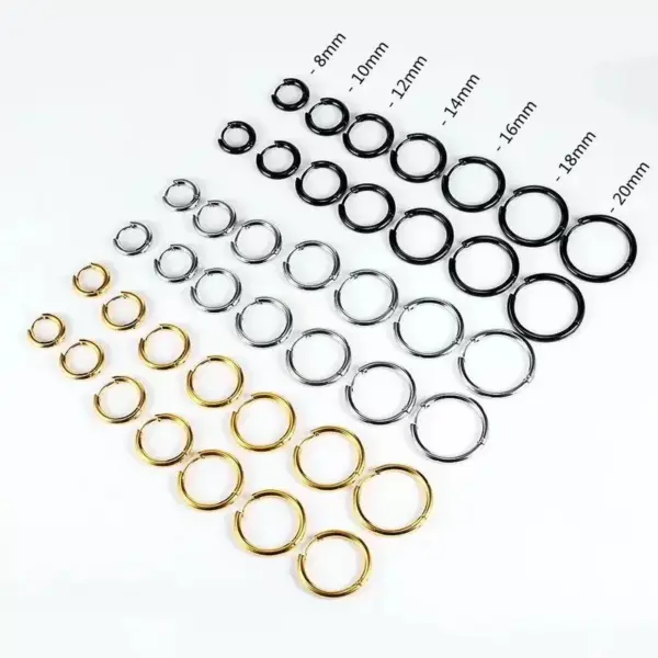 Simple Style Solid Color Stainless Steel Plating Earrings 1 Piece
