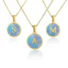 Titanium Steel 18K Gold Plated Simple Style Plating Inlaid Shell Letter Shell Necklace