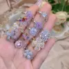 Wholesale Copper Plating Inlay Rabbit Four Leaf Clover Flower Zircon Copper Rings