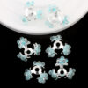 Wholesale Heavy rhinestone five-pointed star perforated torus DIY alloy accessories