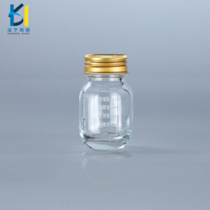 Wholesale Factory spot supply Crystal White Material 30mL graduated glass bottle medicine paste special bottle