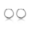 Real Gold Plated Round 304 Stainless Steel Fashion Waterproof Non Tarnish Hoop Earrings
