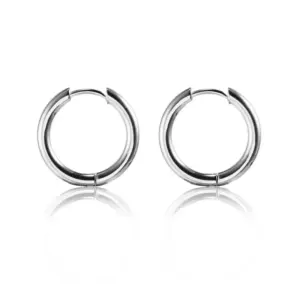 Real Gold Plated Round 304 Stainless Steel Fashion Waterproof Non Tarnish Hoop Earrings