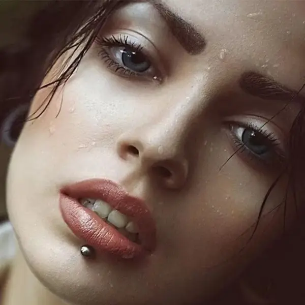 1 Piece Pure Titanium Stone-Free Simple Style Classic Style Lip Rings Solid Color Silver Polishing Lip Rings