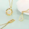 Wholesale 1 Piece Fashion Sun Mountain Stainless Steel Plating Pendant Necklace