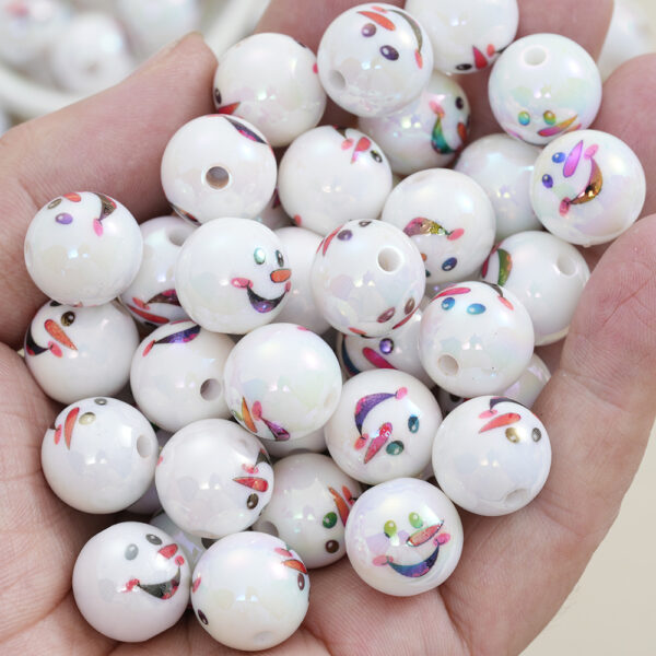 Wholesale Christmas Snowman Acrylic Beads