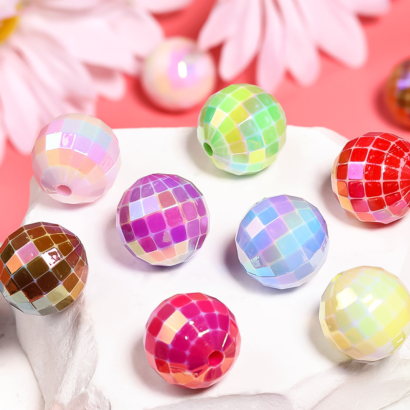 Wholesale Keli transparent matte through-hole beads