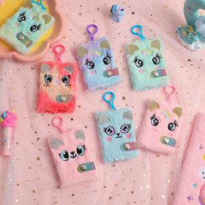 oly-cfef794704913ecb88175d098ad9ba30 Wholesale Mini Unicorn Cartoon Plush Snap Notebook